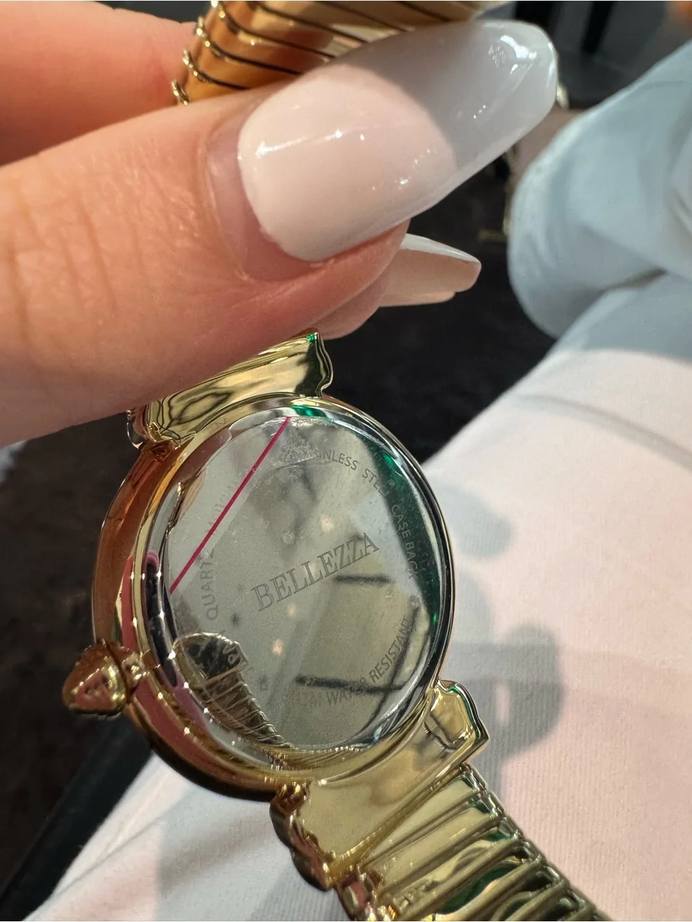 New Bellezza 10 Lira Coin Pegasus Tubogas Cuff Watch Gold-Tone dial